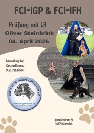 Frühjahrsprüfung Gruppe Güteresloh am 4. April 2026 mit LR Oliver Steinbrink
